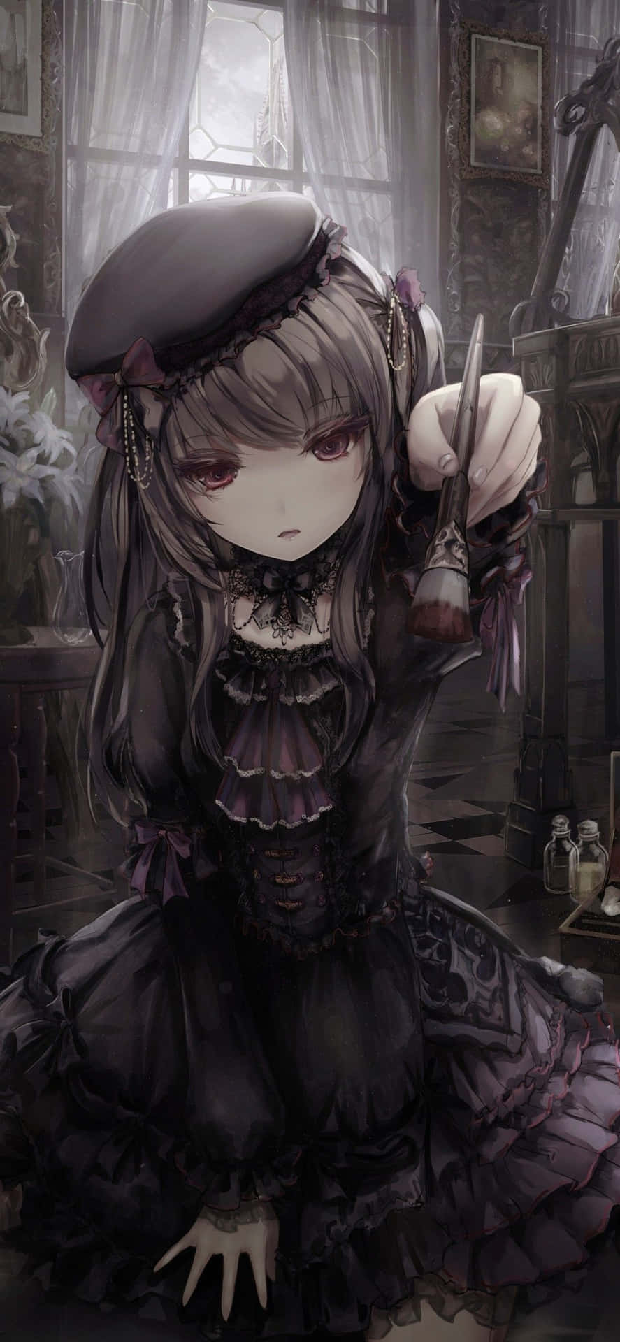 Cool Gothic Anime Iphone Screen Theme Wallpaper