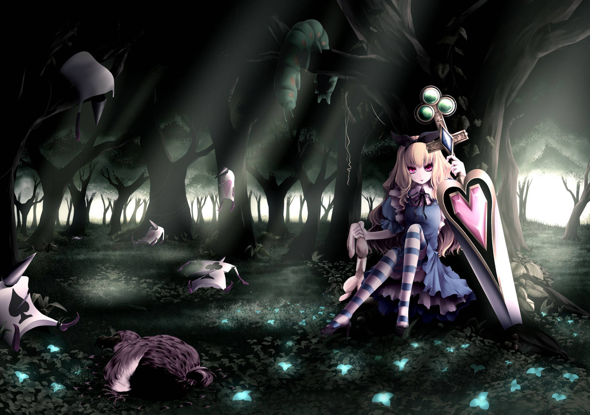 Gothic Anime Alice In Wonderland Background