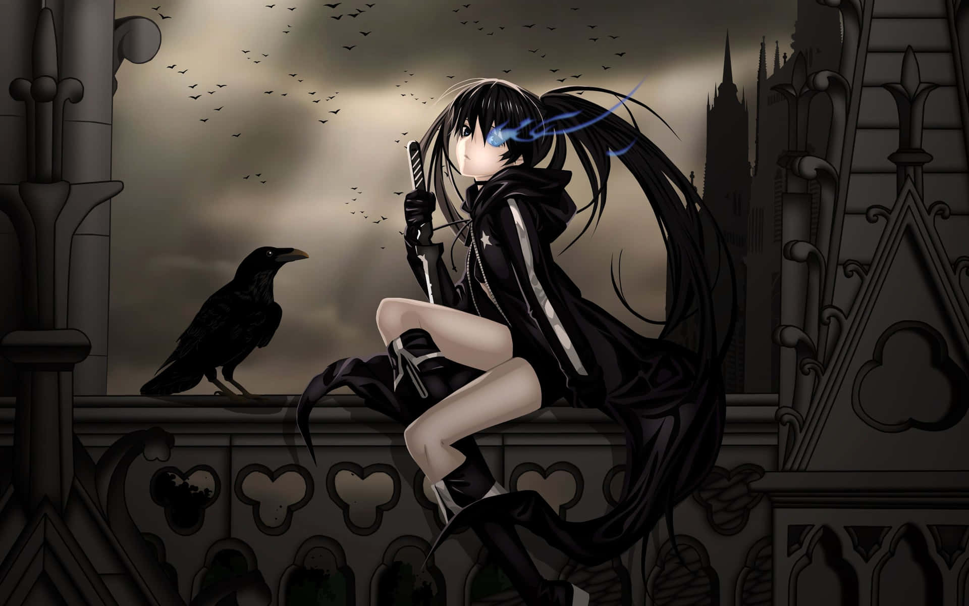 Stylish Gothic Anime Iphone Background Wallpaper