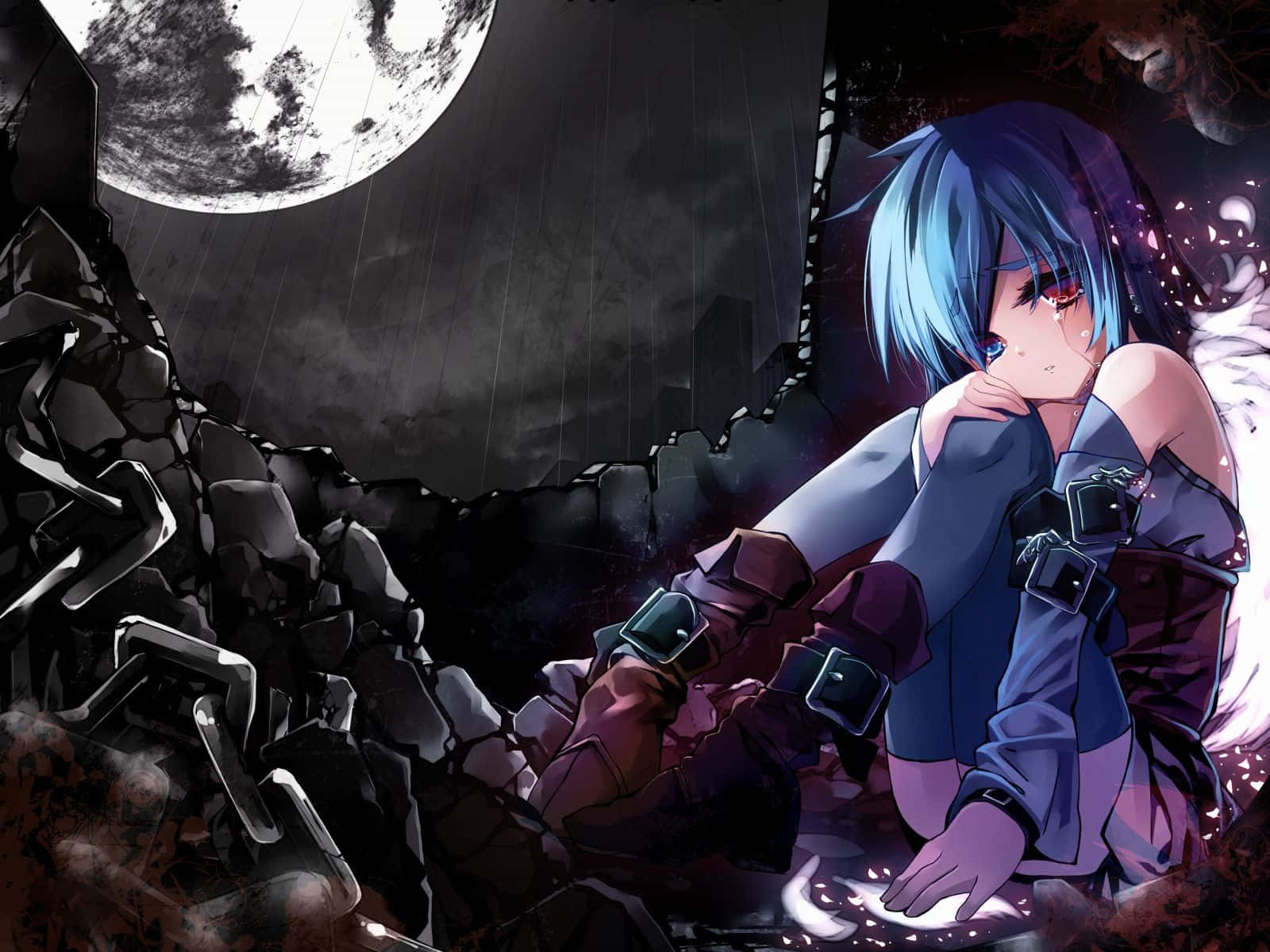 Experience a captivating Gothic Anime night, full of mystery and wonder. Wallpaper