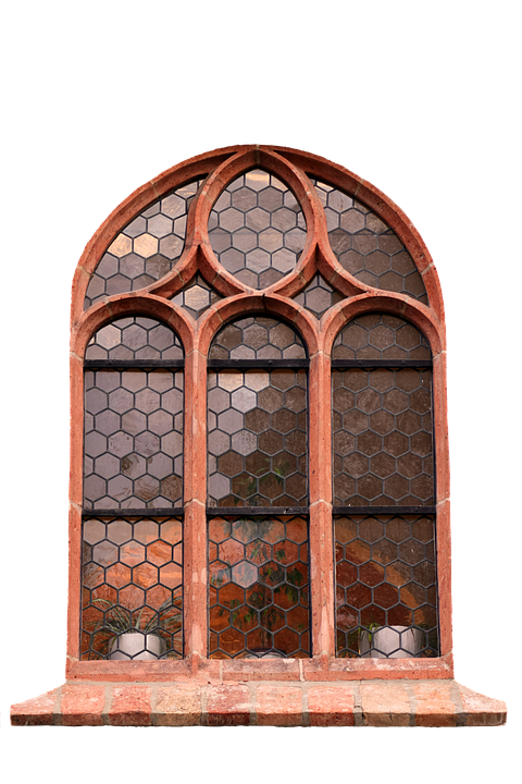 Gothic Arch Window Design PNG