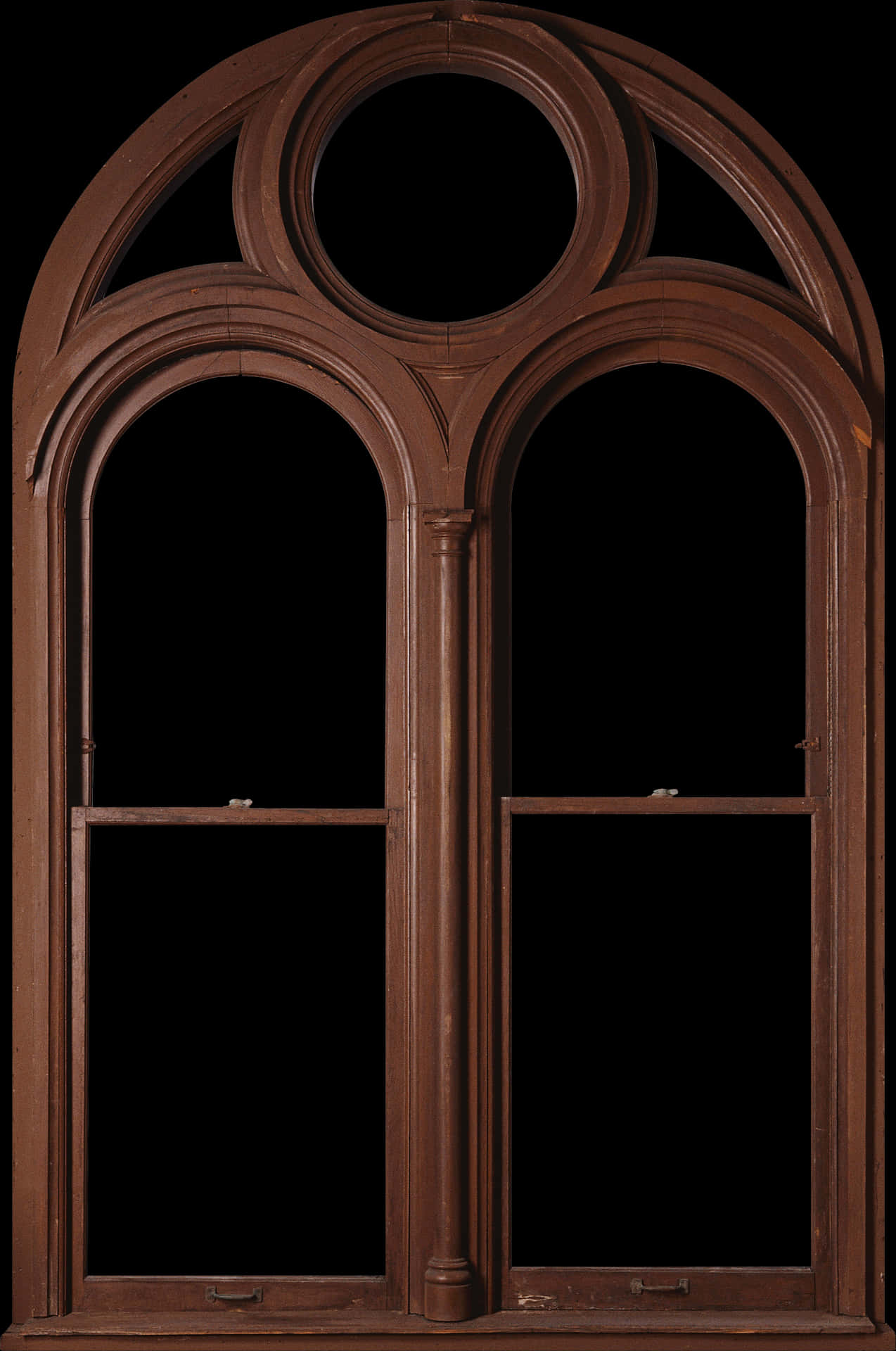 Download Gothic Arch Wooden Window | Wallpapers.com