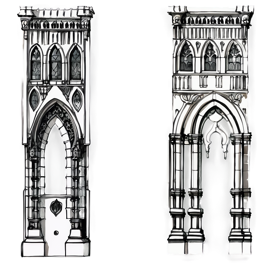 Download Gothic Architecture Drawing Png Lpn | Wallpapers.com