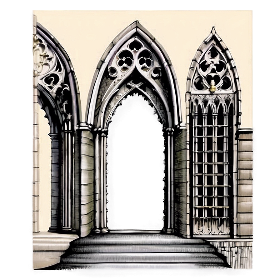 Download Gothic Architecture Drawing Png Ovr14 | Wallpapers.com