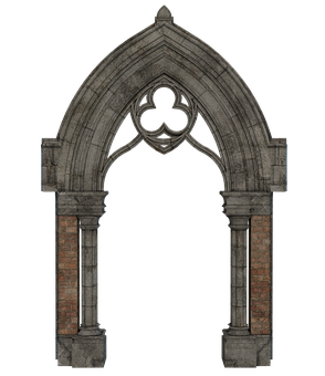 Gothic Archway Structure PNG