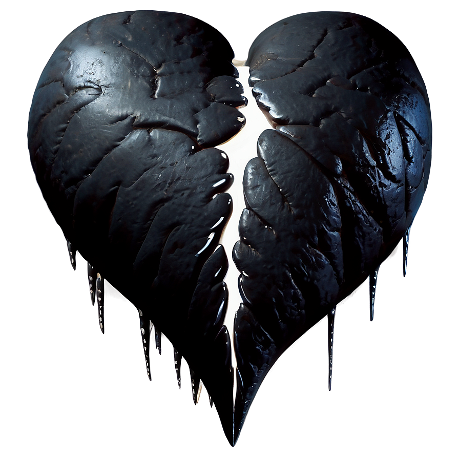 Download Gothic Black Broken Heart Png 7 | Wallpapers.com