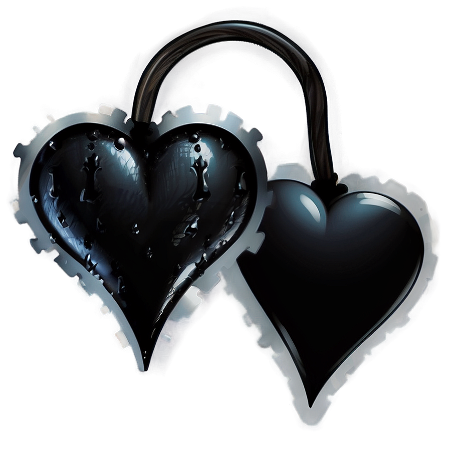 Gothic Black Heart Emoji Png 70 PNG