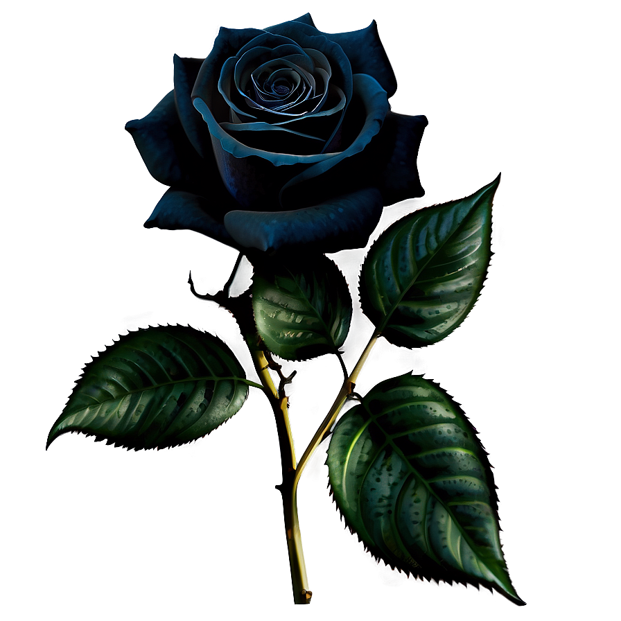 Gothic Black Roses Png Csd PNG