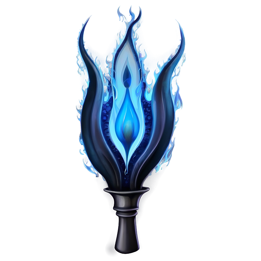 Gothic Blue Flame Png 06202024 PNG