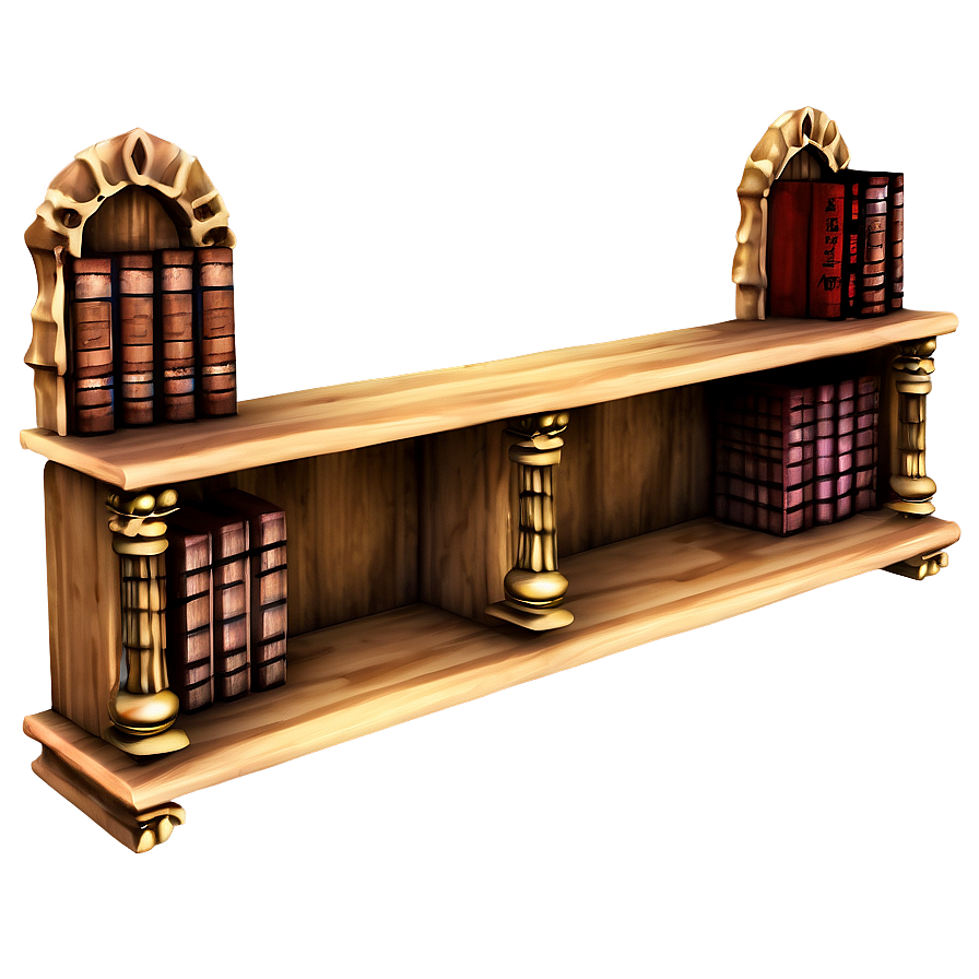 Gothic Bookshelf Png Xpp20 PNG