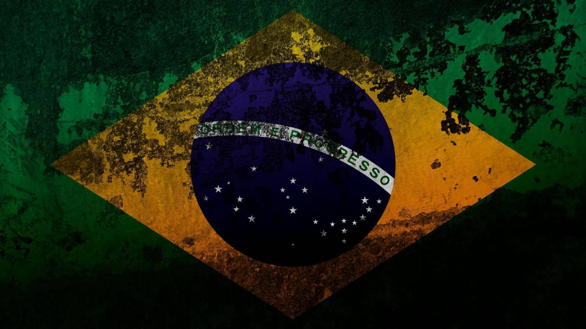 Gothic Brazil Flag Theme Wallpaper