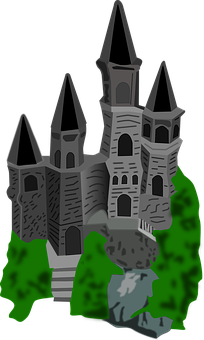 Gothic Castle Illustration PNG