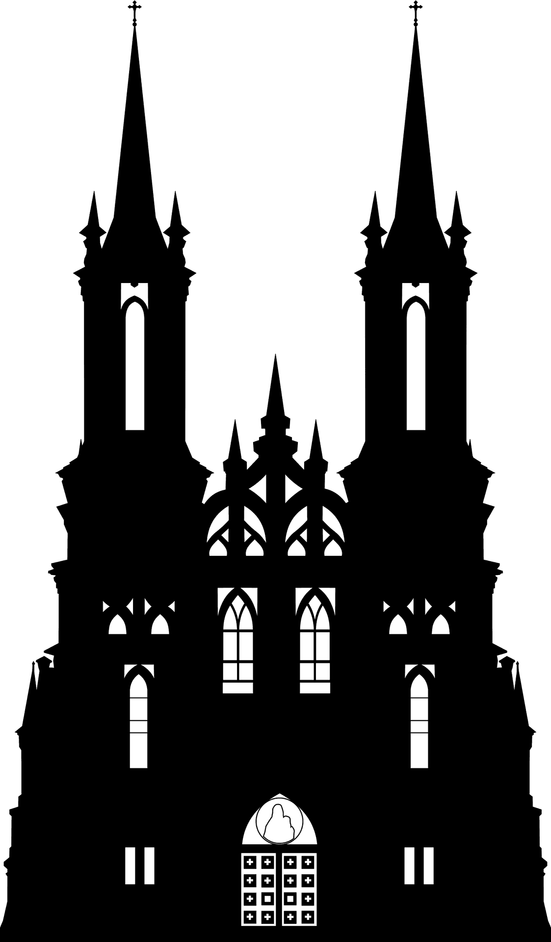 Gothic Castle Silhouette PNG