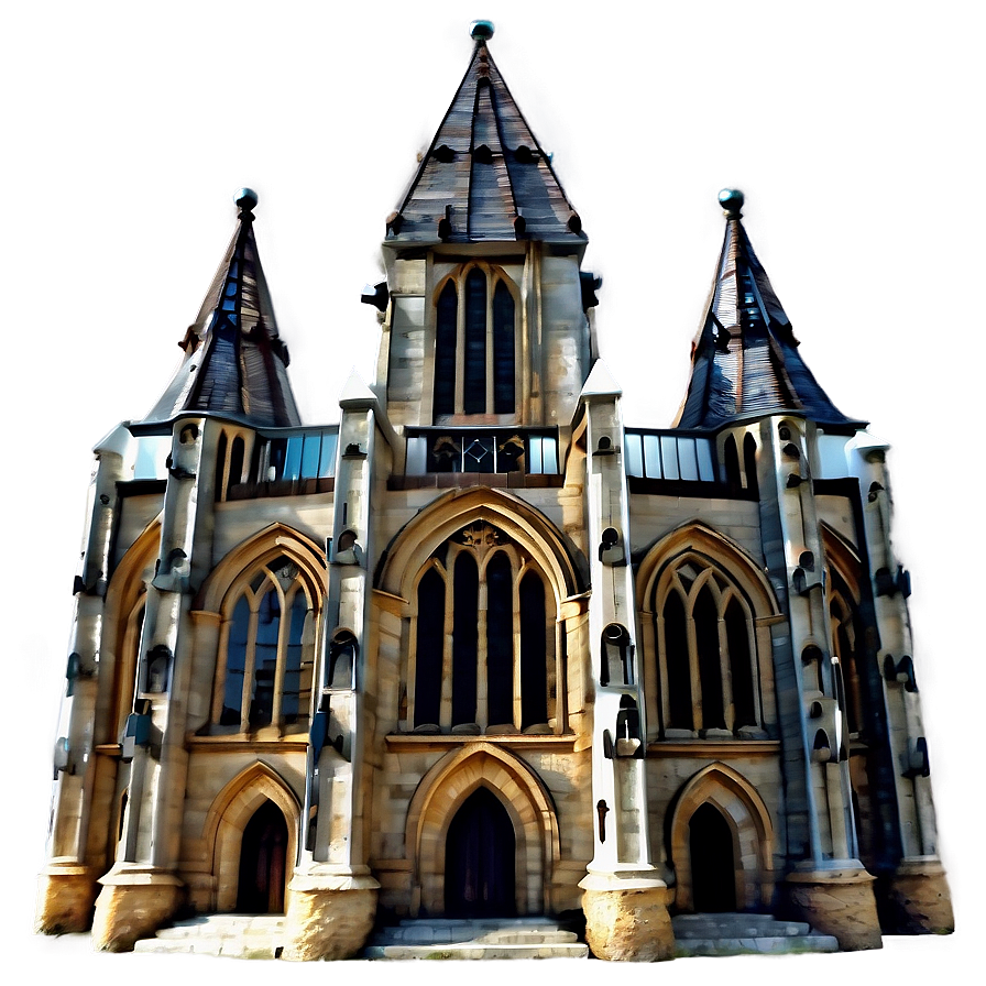 Gothic Cathedral Building Png 05232024 PNG