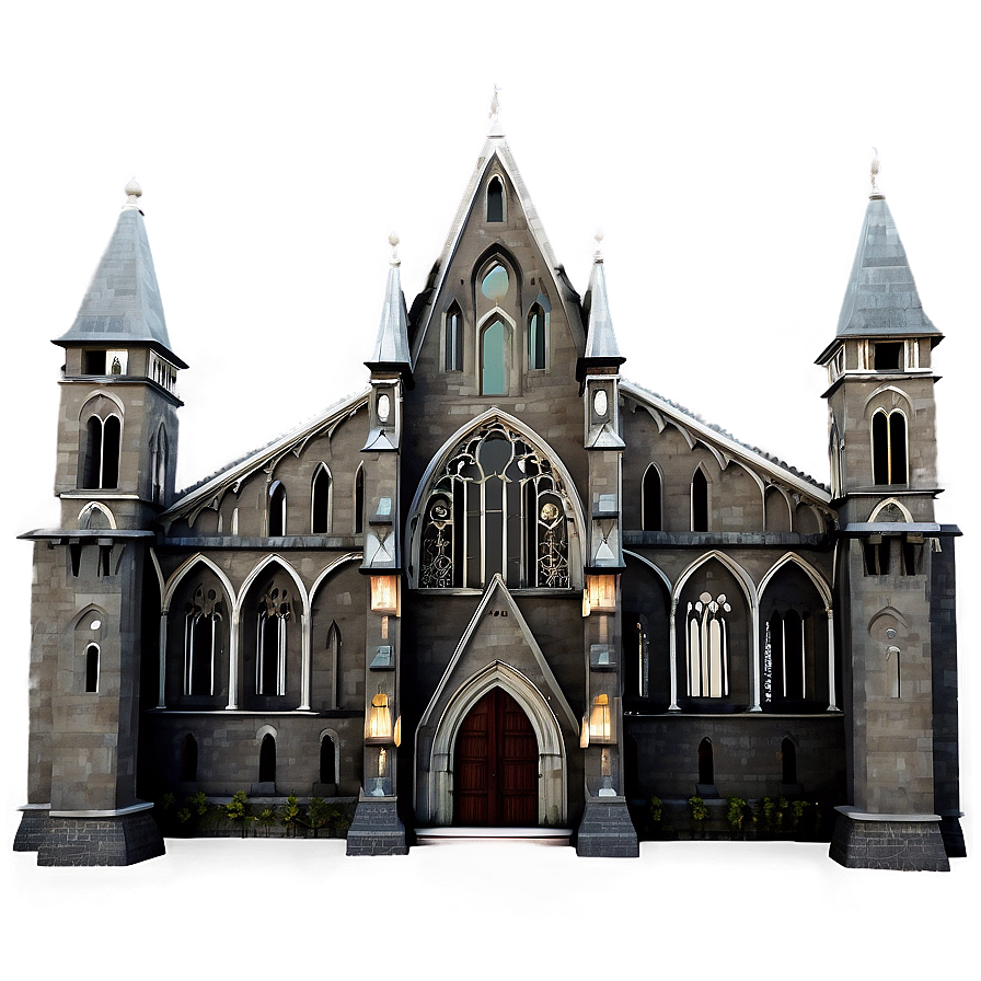 Gothic Cathedral Building Png 05242024 PNG