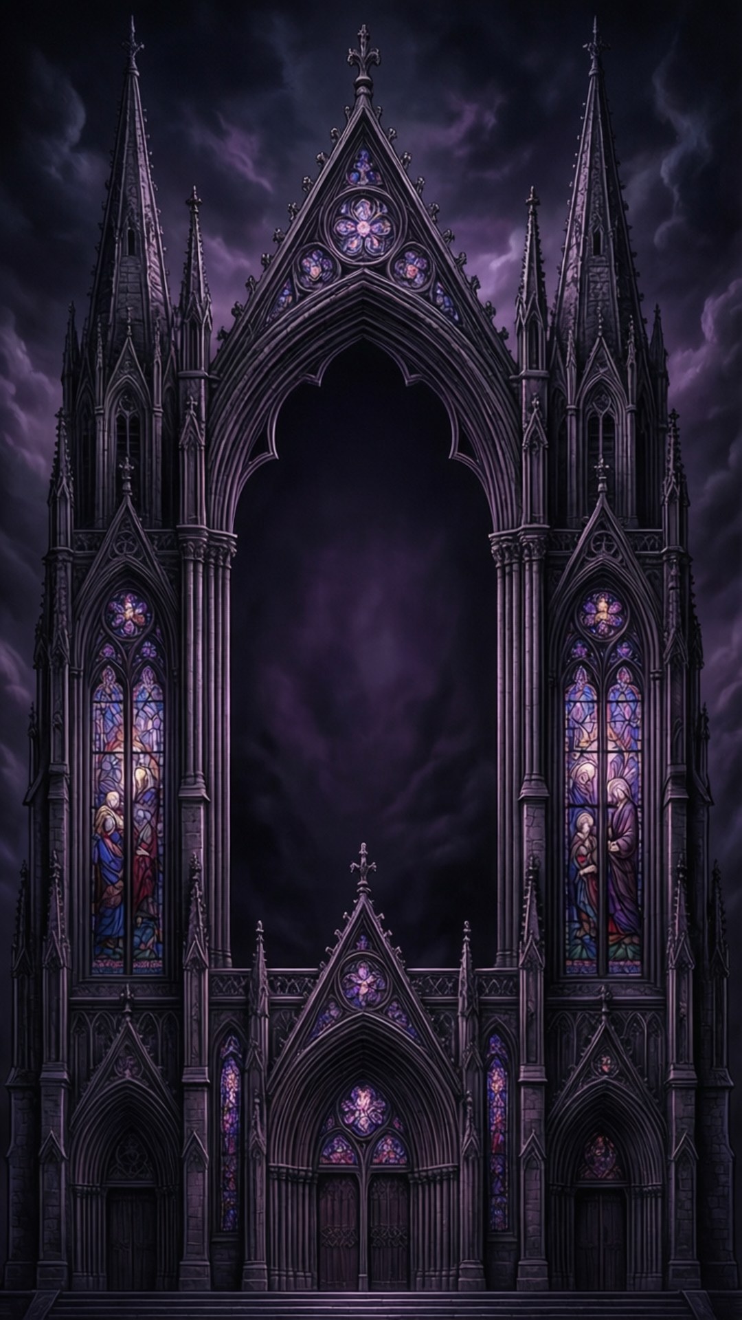 Bingkai Katedral Gotik Wallpaper