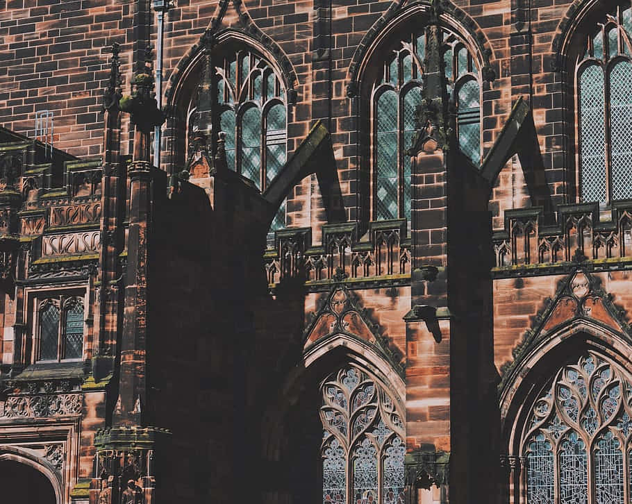 Gothic Chester Cathedral Windows Up-close Picture