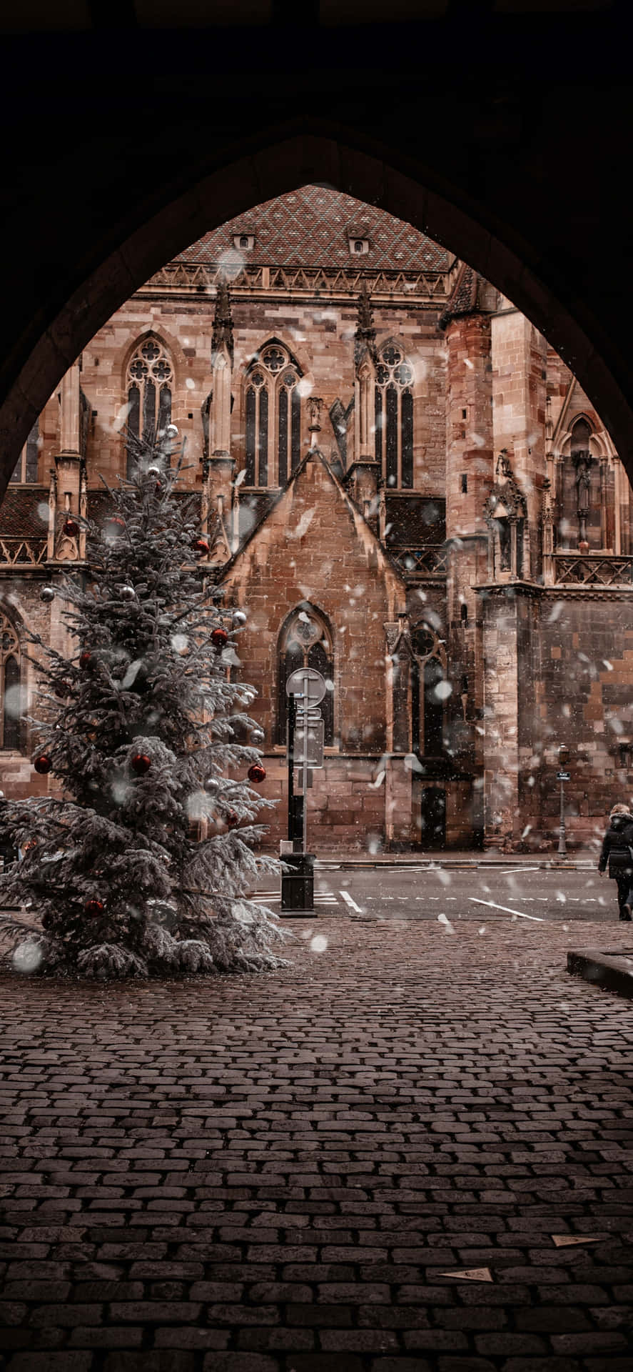 Gothic_ Christmas_ Scene Wallpaper