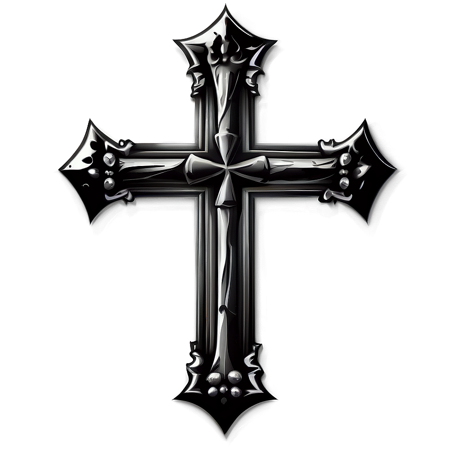 Gothic Cross Illustration Png 04302024 PNG