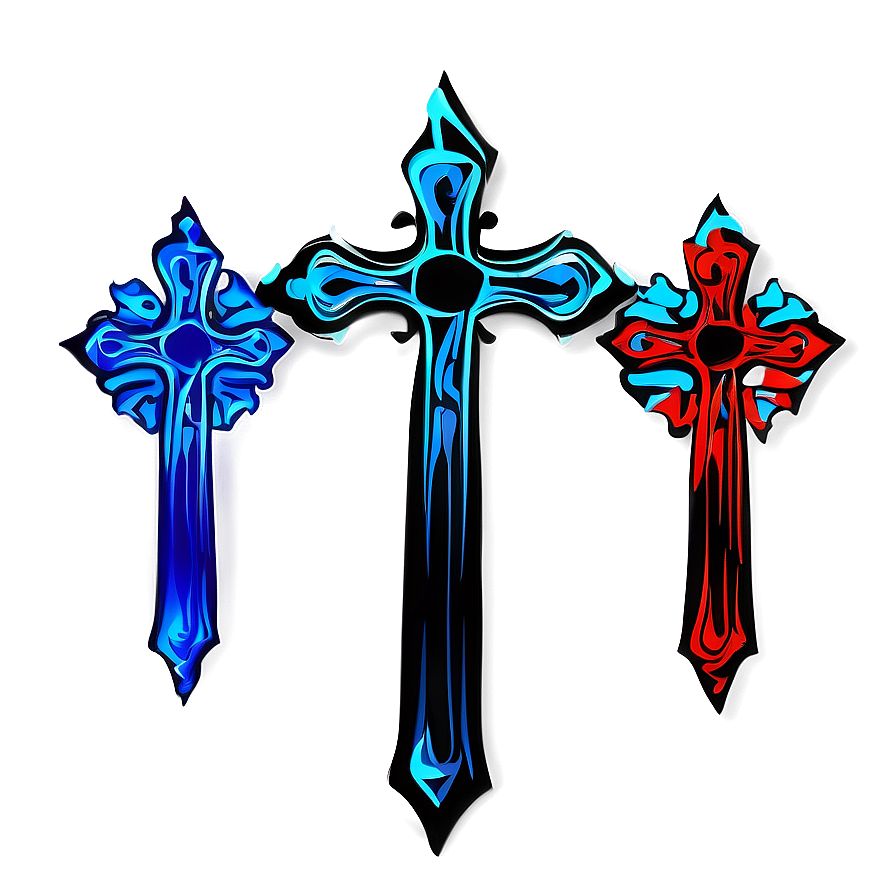 Gothic Cross Outline Png Bxs60 PNG