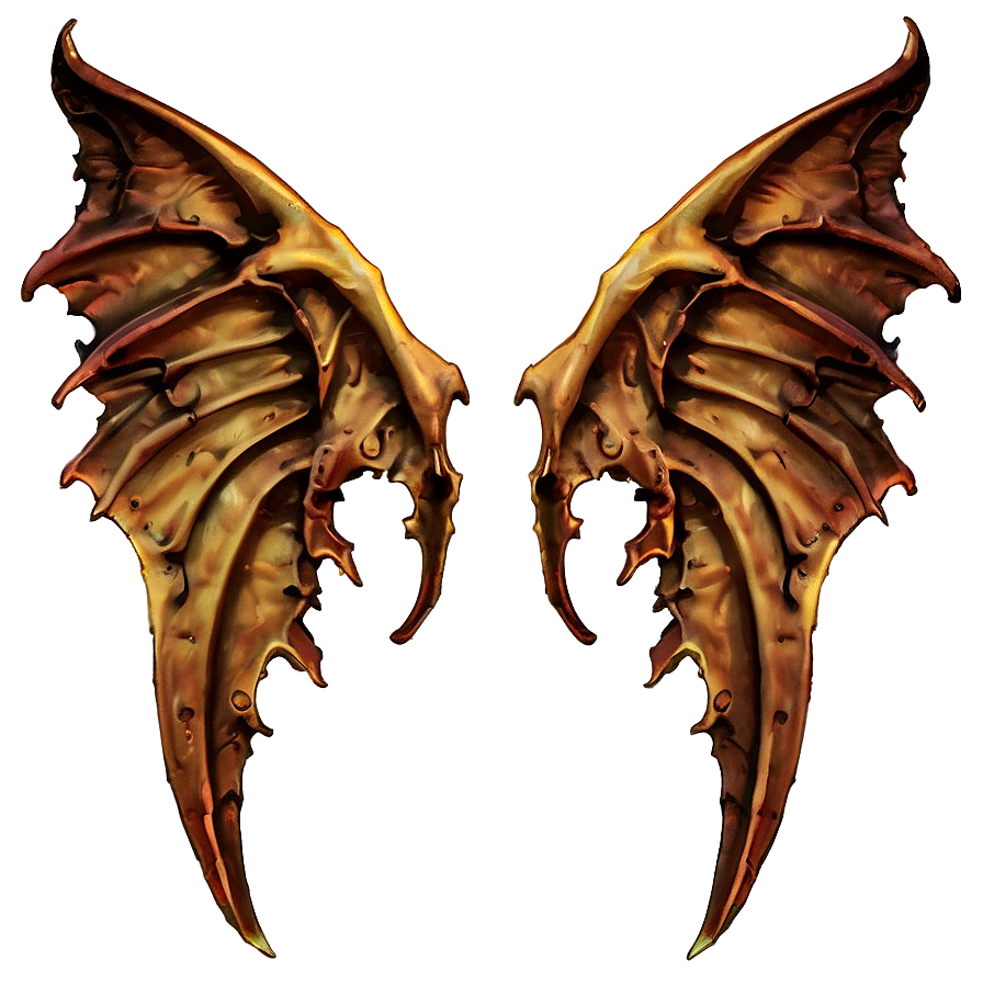 Gothic Demon Wings Png 06262024 PNG