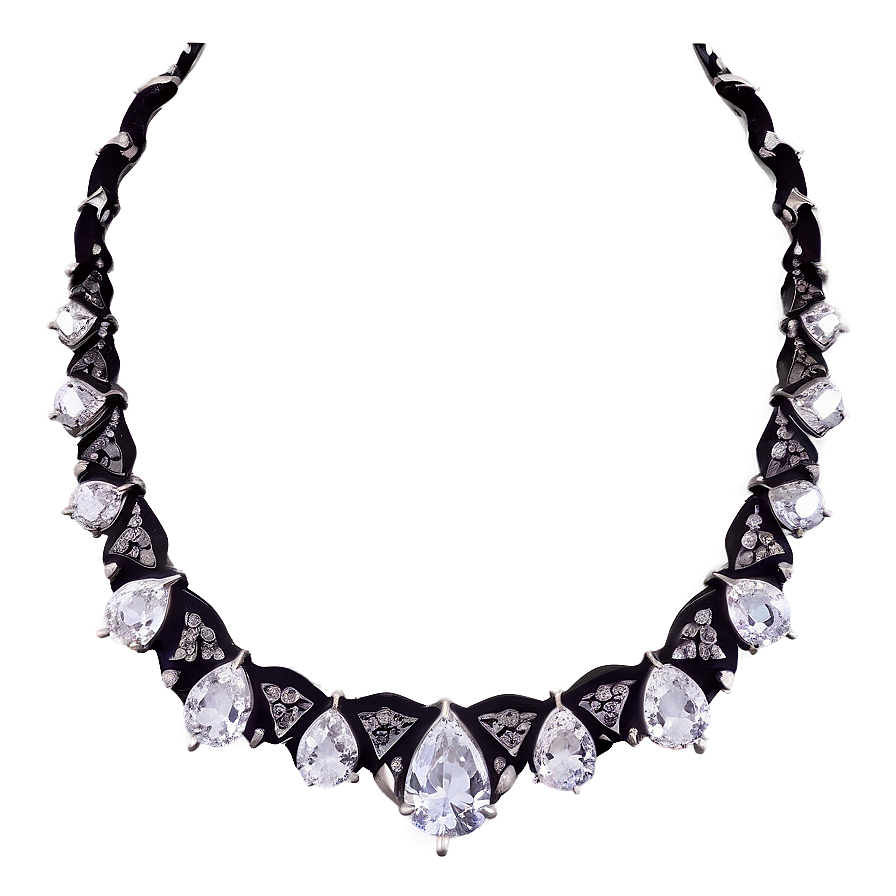 Gothic Diamond Necklace Png 06262024 PNG