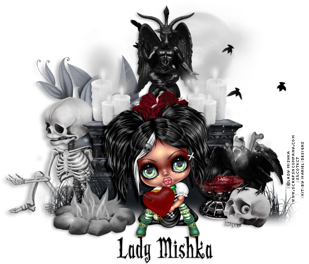 Gothic Doll Fantasy Art PNG