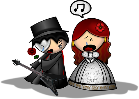 Gothic Duo Performing Art PNG