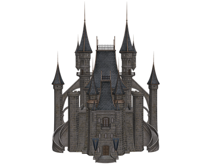 Gothic Fantasy Castle Illustration PNG