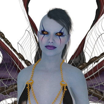 Gothic Fantasy Woman Portrait PNG