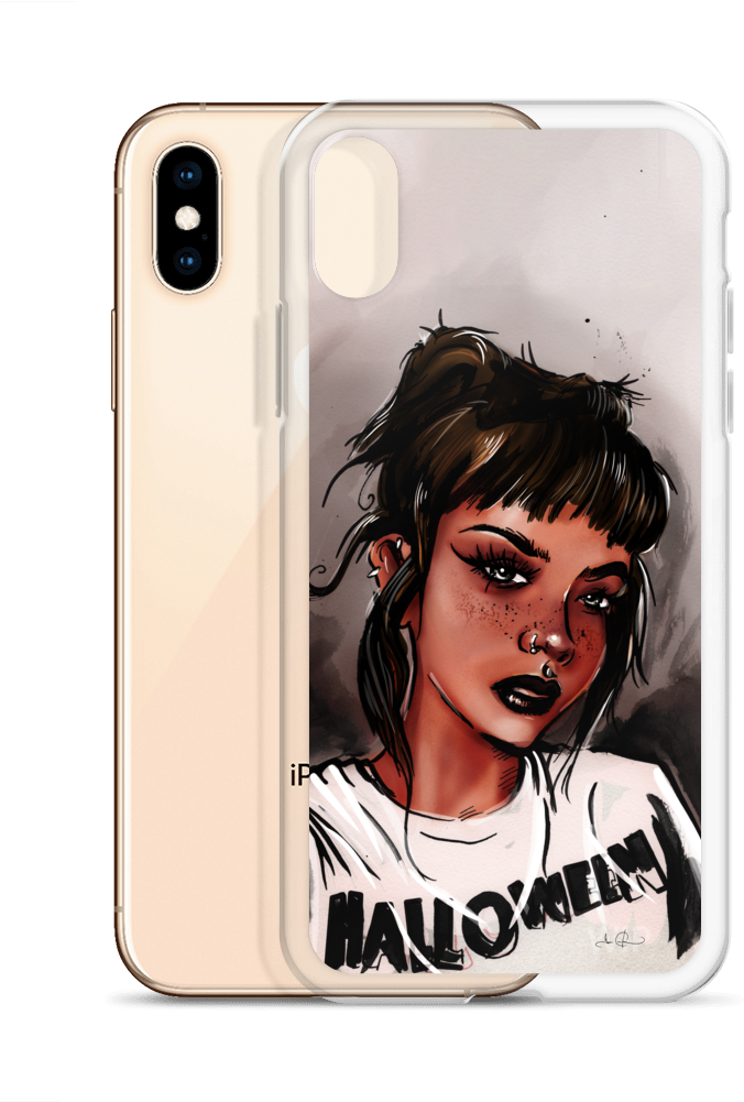 Gothic Girl Illustration Phone Case SVG