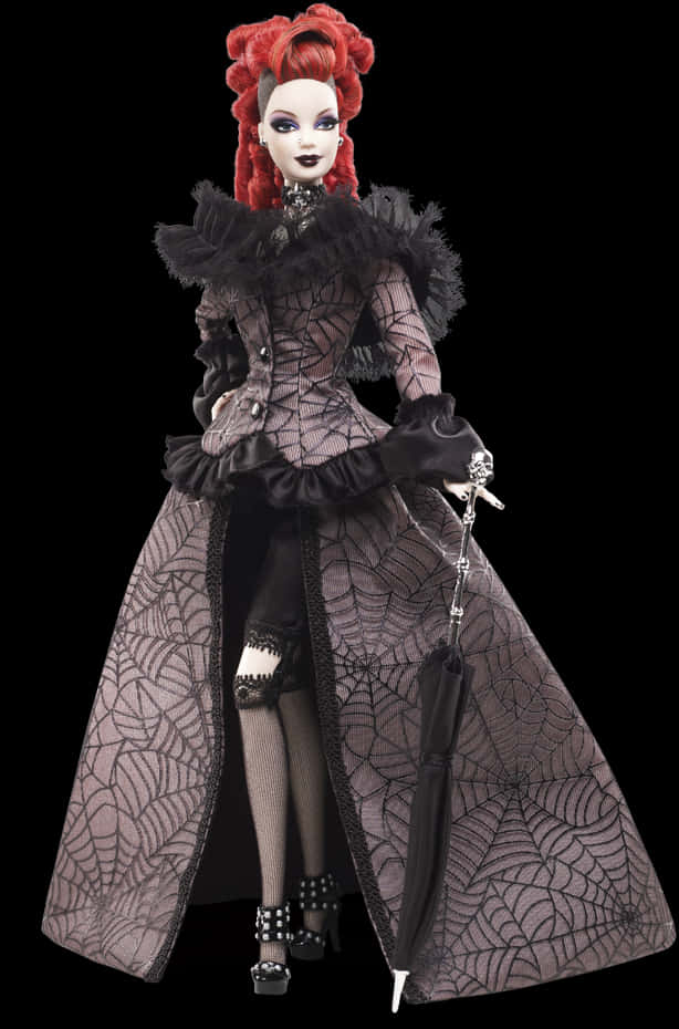 Gothic Glamour Barbie Doll PNG