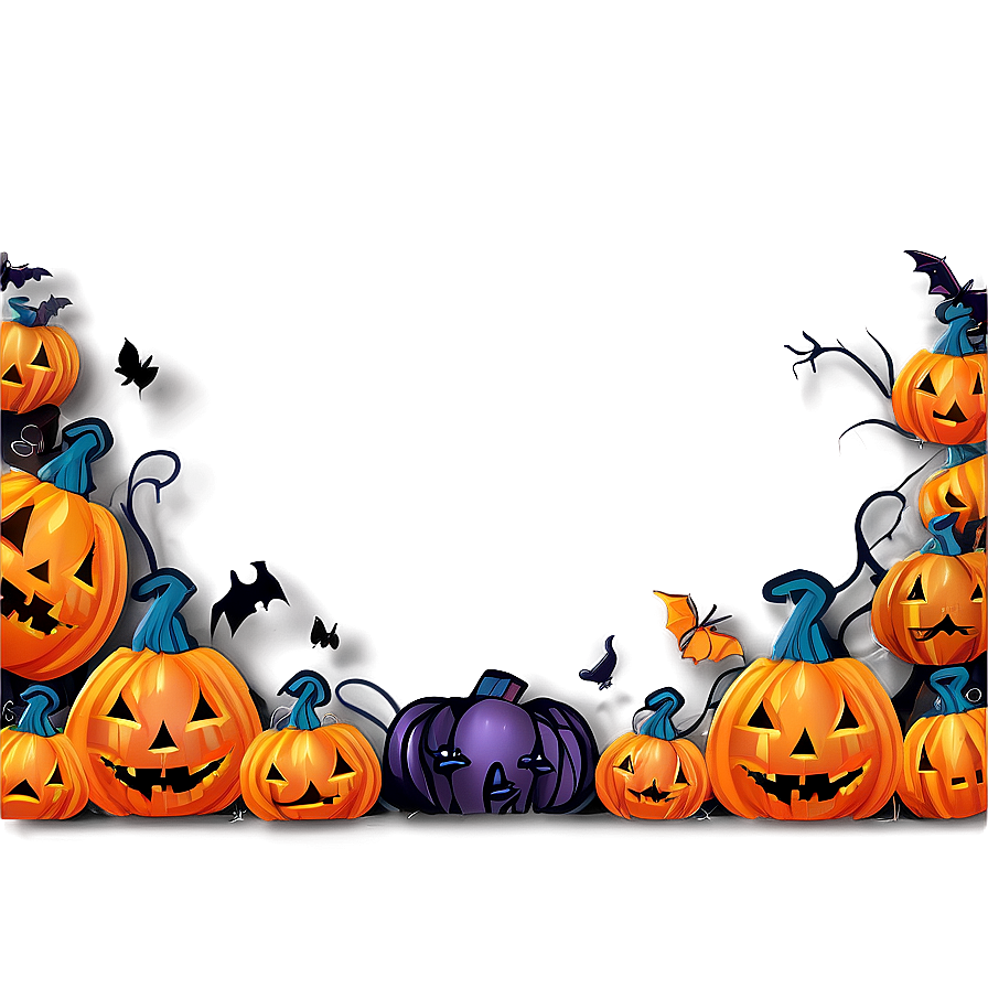 Gothic Halloween Border Png Qgn70 PNG