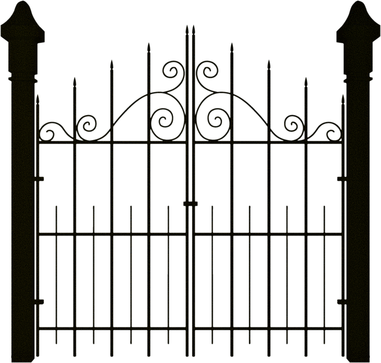 Gothic Haunted House Gate PNG