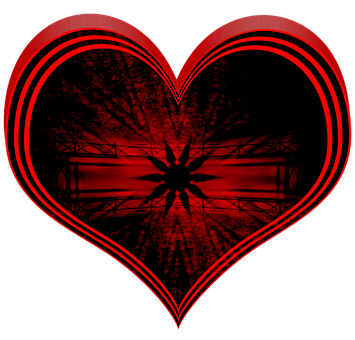 Gothic Heart Love Art PNG