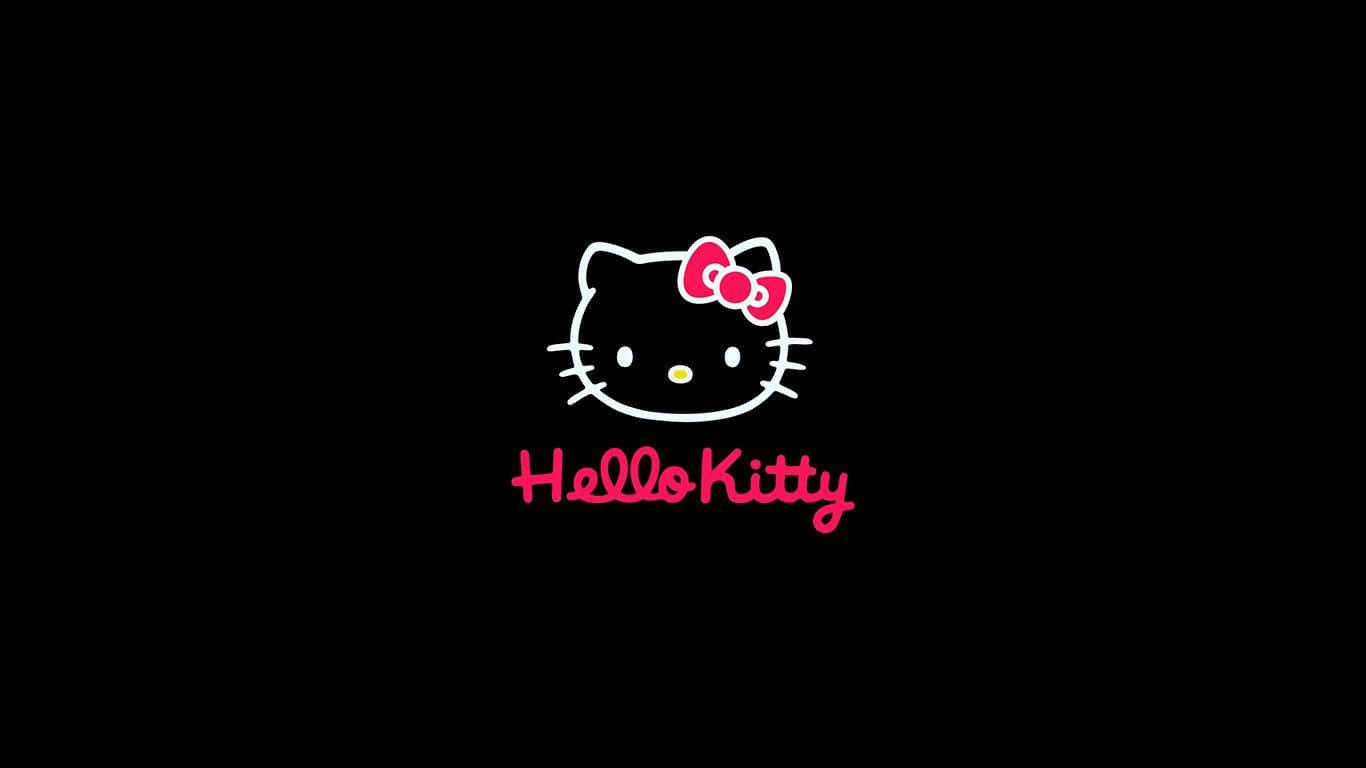 Gothic Hello Kitty Black Background Wallpaper