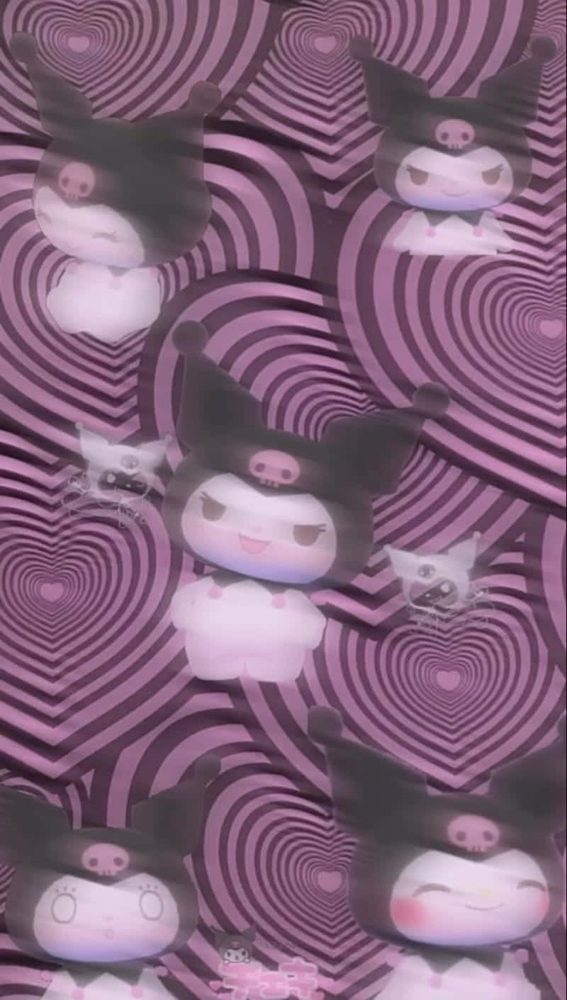 Gothic Hello Kitty Pattern Wallpaper