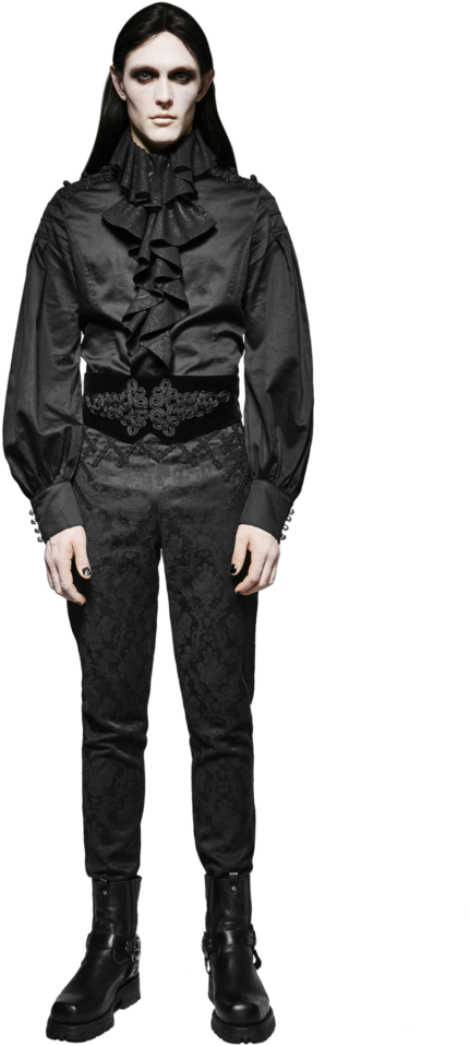 Gothic Inspired Menswear Look PNG