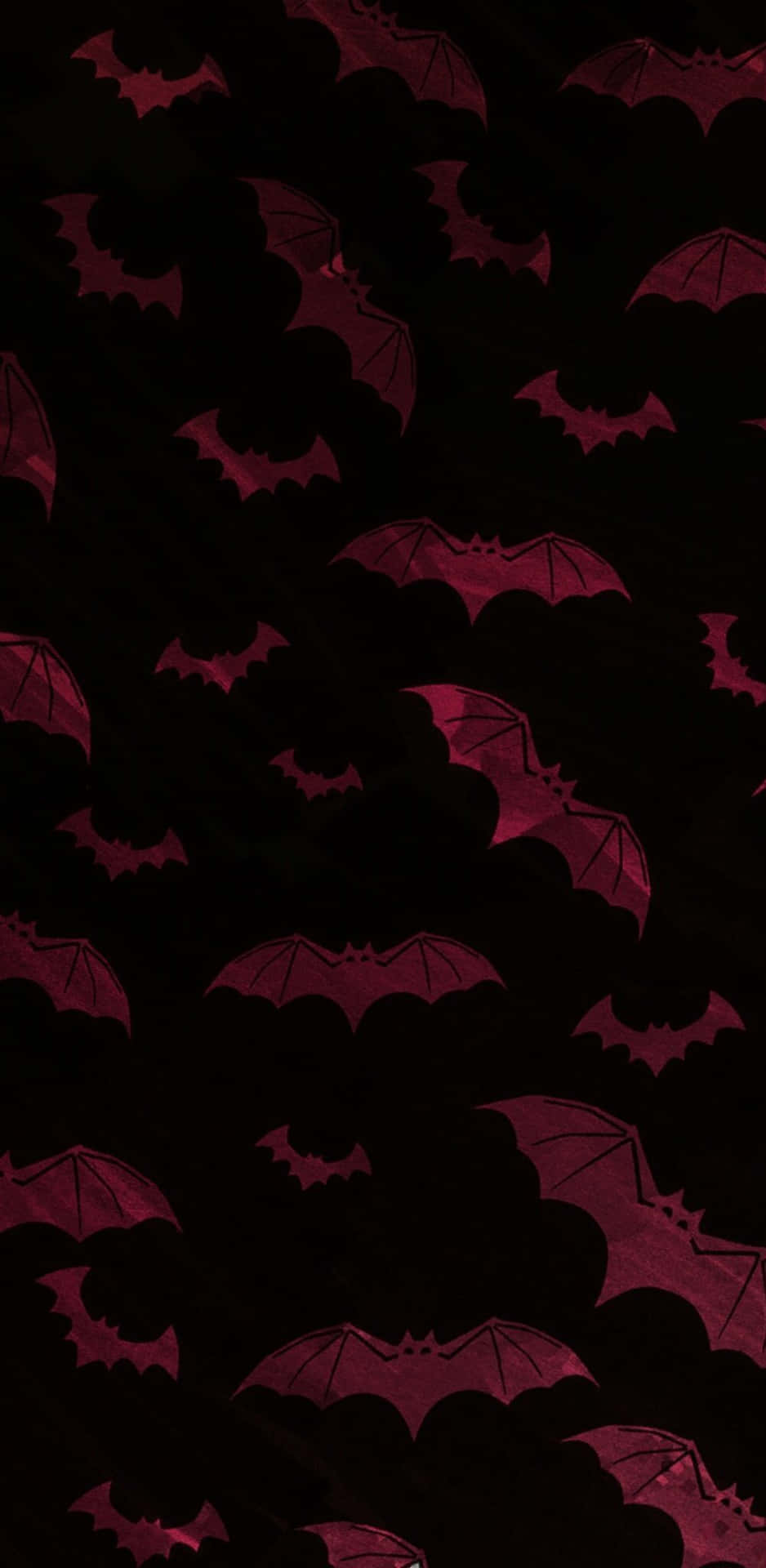 Red Bats Black Background Gothic Iphone Wallpaper