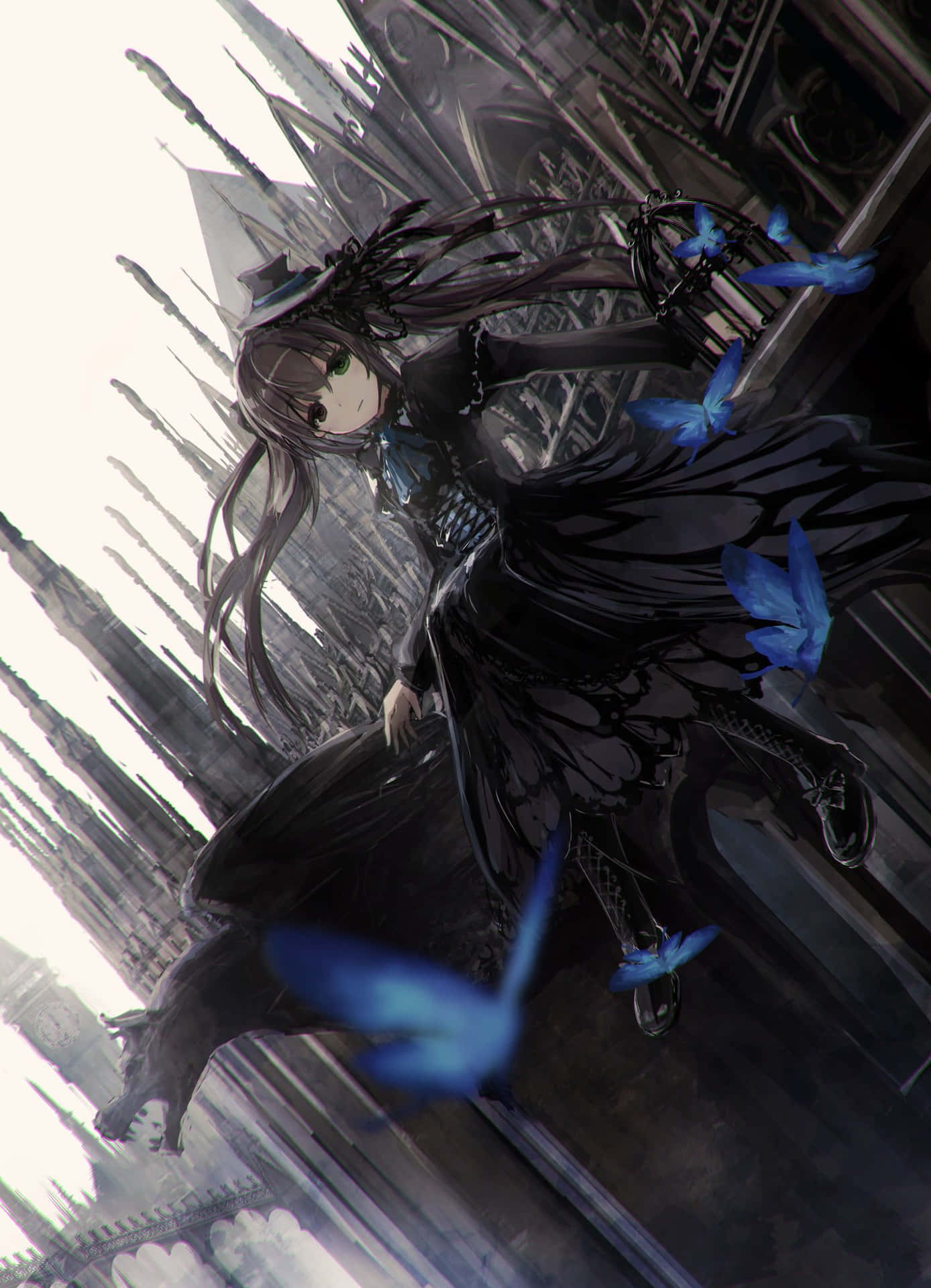 Gothic Lolitain Cathedral Artwork Wallpaper