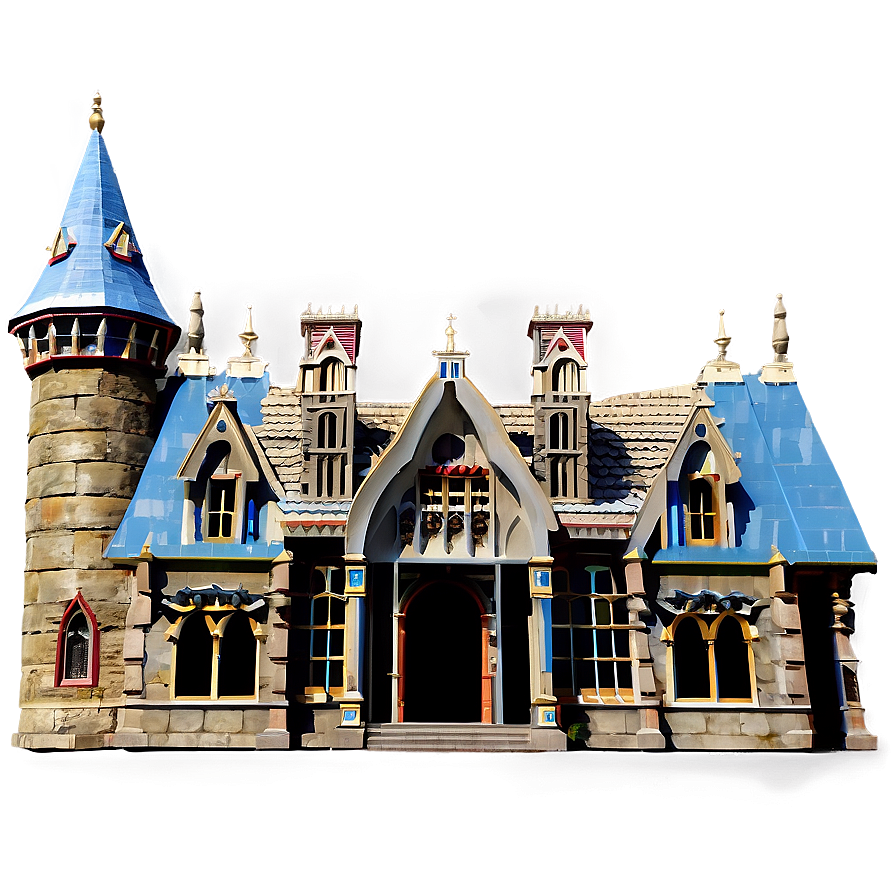 Gothic Mansion Detail Png 05242024 PNG