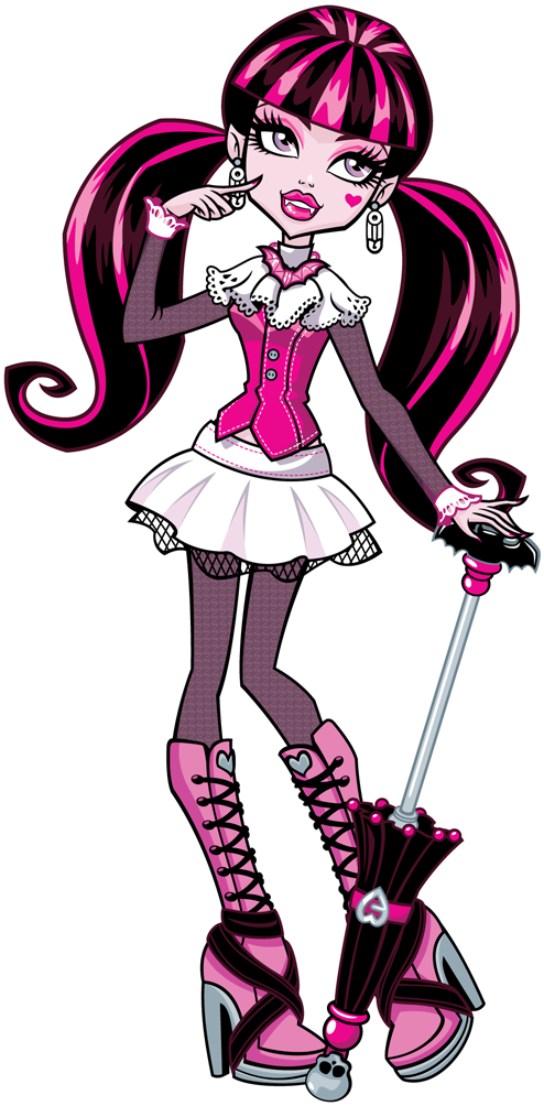 Gothic Monster Girl Cartoon PNG