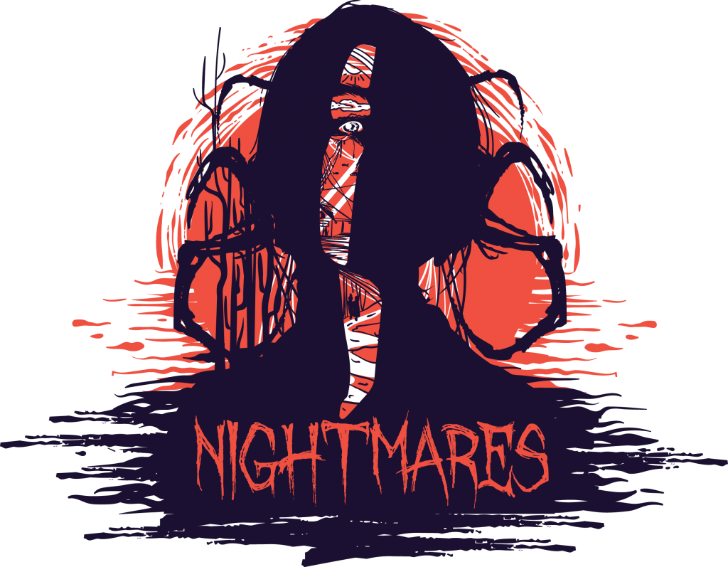Gothic Nightmares Shirt Design PNG