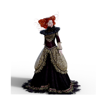 Gothic Princess Elegant Attire PNG