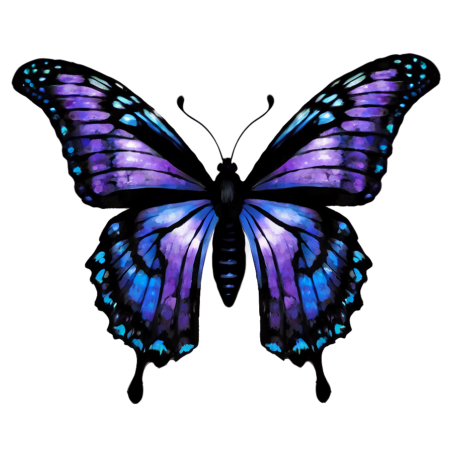 Download Gothic Purple Butterfly Png Vka77 | Wallpapers.com