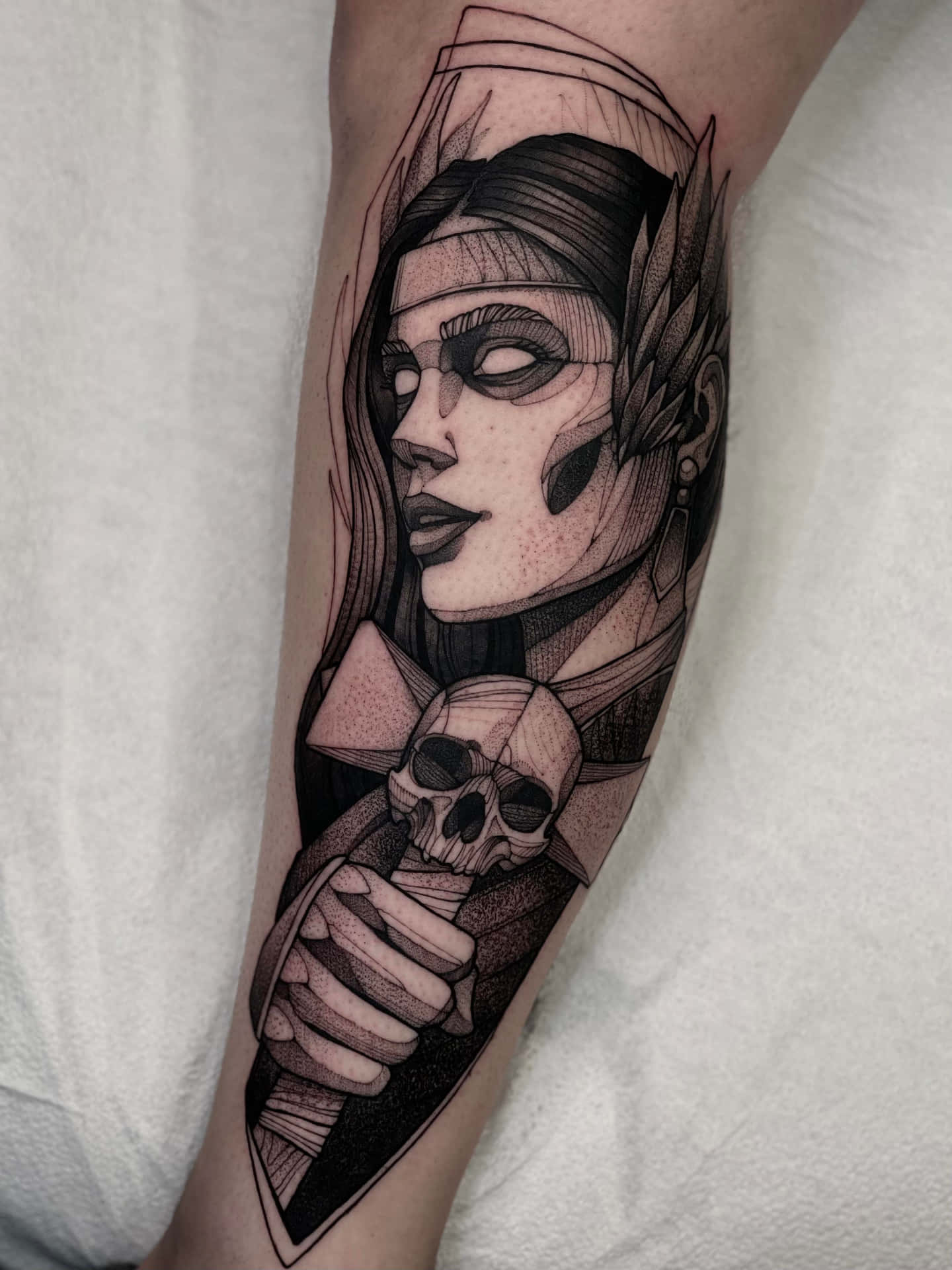 Gothic Queen Skull Tattoo Art Wallpaper