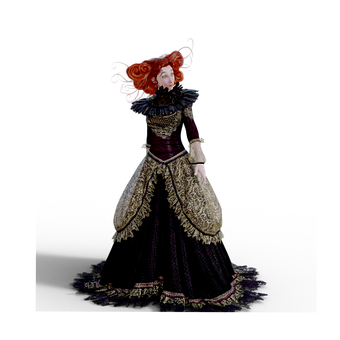 Gothic Redhead Princess PNG