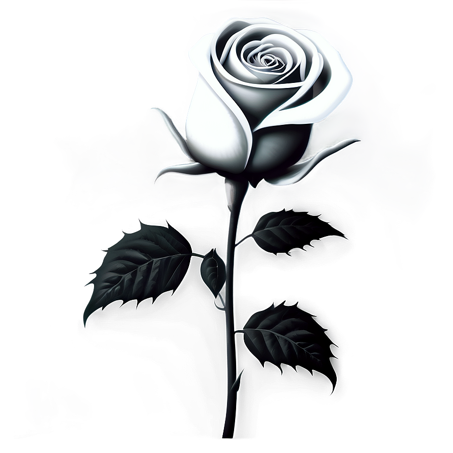 Gothic Rose Black And White Png Nnc PNG