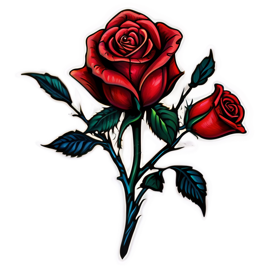 Gothic Roses Tattoo Png 74 PNG