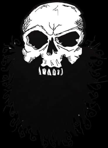 Gothic Skull Illustration PNG